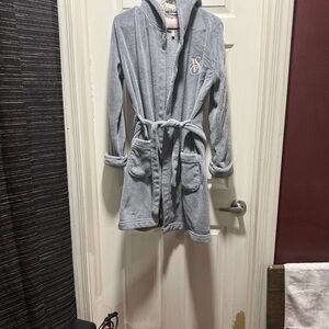 Victoria's Secret Gray Hooded Robe